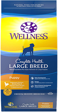 Wellness Complete Health Natural Dry Large Breed Puppy Food, Chicken, Salmon & Rice