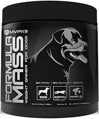 MVP K9 Supplements Formula Mass Weight Gainer for Dogs (90 Servings) Made in The USA - Helps Increase Weight & Adds Mass on Skinny Dogs.