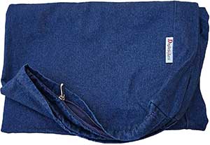 Heavy Duty Navy Blue Denim Jean Dog Pet Bed External Duvet Cover for Small Medium to Extra Large Pet Bed - Replacement cover only
