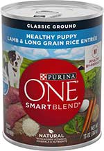Purina-ONE-SmartBlend-Classic-Ground-Healthy-Puppy-Lamb-&-Long-Grain-Rice-Entree-Canned-Dog-Food Purina ONE SmartBlend Classic Ground Healthy Puppy Lamb & Long Grain Rice Entree Canned Dog Food
