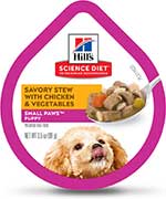 Hill's Science Diet Puppy Small Paws Savory Chicken & Vegetable Stew Dog Food Trays